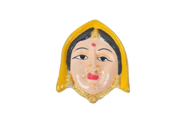 Handcrafted Indian Puppet Face Wall Decor Pair for Home & Office