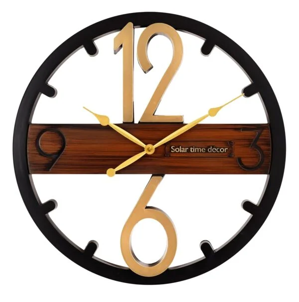 16 Inch Modern Metal Wall Clock with Gold Numbers – SQ-37